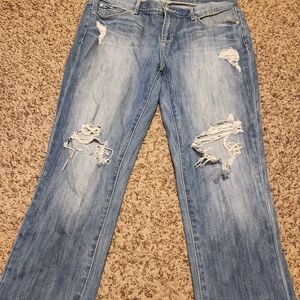 Articles Of Society Light Blue Distressed Straight Leg Jeans